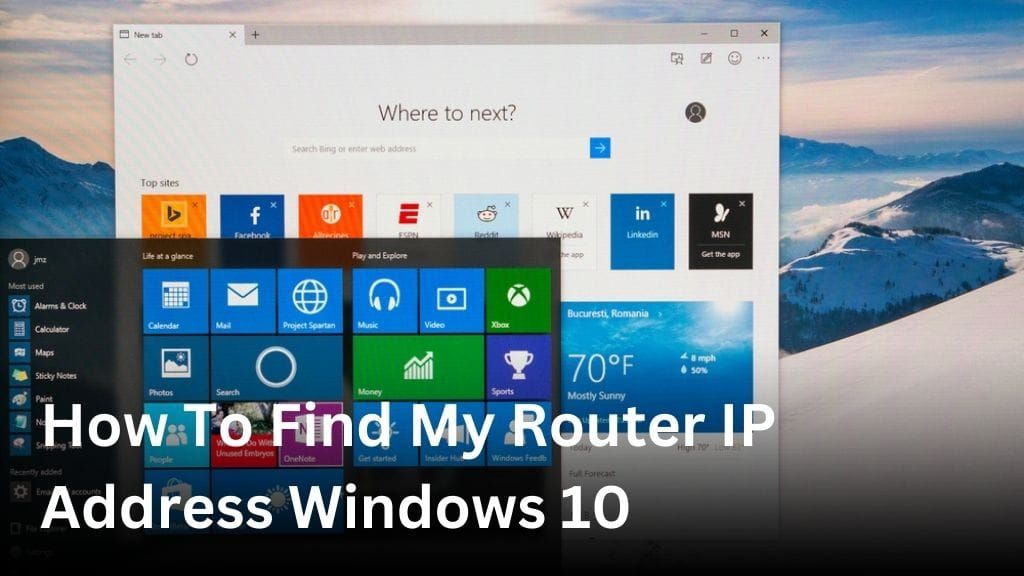 how to find my router ip address windows 10